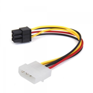 CABLE ALIMENTACIÓN TARJETA GRAFICA PCI EXPRESS 6 PINES HEMBRA A 1X MOLEX LP4