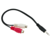 CABLE CONVERSOR DE AUDIO JACK MACHO 3.5MM A 2 RCA HEMBRA 30cm ESTEREO REF2015