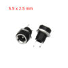 5x Conector alimentación DC hembra 5,5X2,5MM