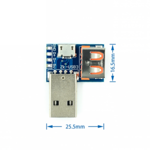 Modulo Adaptador USB macho a USB - microUSB hembra  2.54mm