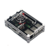 Carcasa Raspberry Pi 3B + / 3B Acrilica 9 capas Negro + Ventilador + Rejilla REF2098