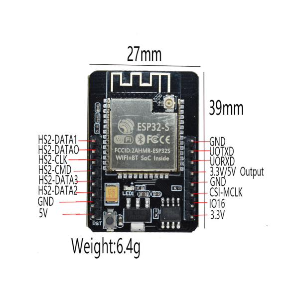 Placa de desarrollo ESP32 CAM con módulo OV2640 módulo WIFI + Bluetooth