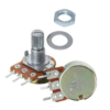 Potenciometro B250K ohm lineal 0,5w 15mm + Perilla BLANCA