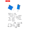 1x Potenciometro Multivuelta 1K ohm 3296-W 0,5w resistencia variable PCB