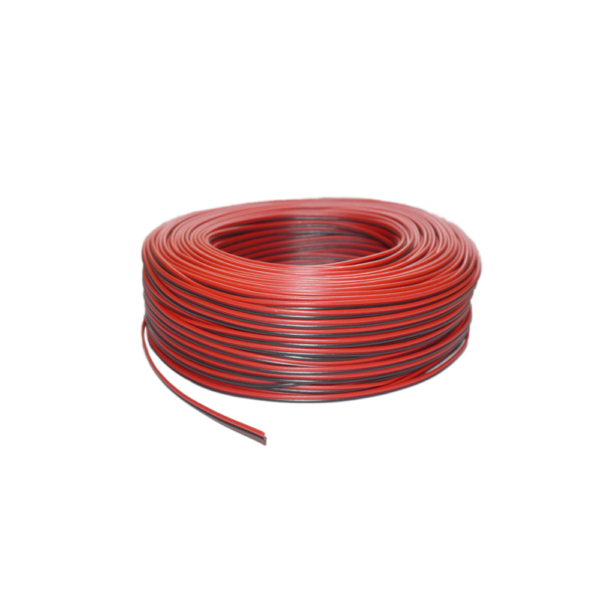 3x metro Cable alimentacion paralelo rojo negro RVB2X0.5MM