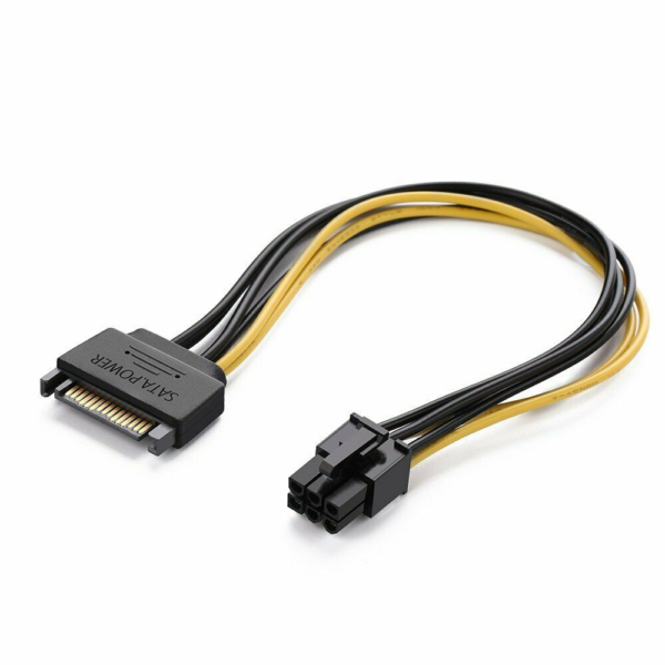 Cable alimentacion tarjeta grafica PCI Express 6 pines a 15-Pin SATA REF2117