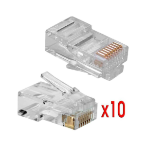 10x Conectores RJ45 CAT 5e para Cable de Red Ethernet Clavija Lan para Crimpadora