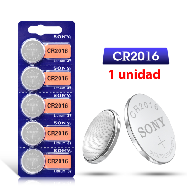 1x Pila de boton SONY bateria original Litio CR2016 3V