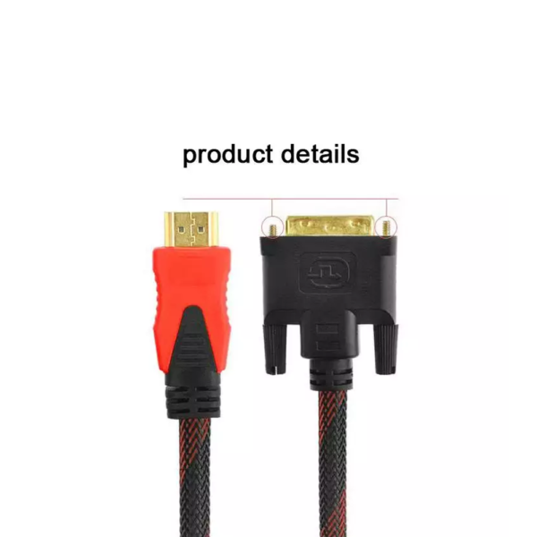 Cable Adaptador HDMI Macho a DVI 24+1 Macho 1,5m Conectores Dorados REF2195