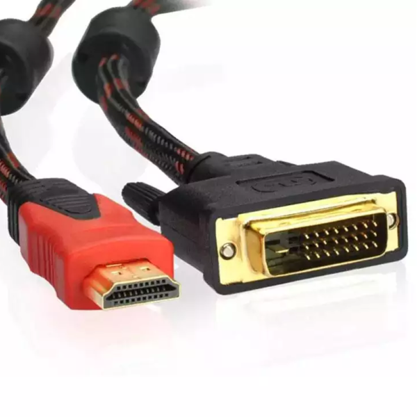 Cable Adaptador HDMI Macho a DVI 24+1 Macho 1,5m Conectores Dorados REF2195