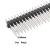 5X TIRA 2x40 PINES 2,54 MM 19 MM LARGO PINES