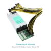 Cable alimentacion 6 pin macho PCI-e a 8 pin (6 + 2) macho PCI-e a GPU 50CM
