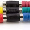 2x Acoplador RCA Hembra a Hembra Video Audio