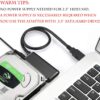 Cable adaptador de USB 3.0 a SATA 2.5 / 3.5" Conector Jack 12V DC 2A
