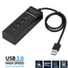 HUB divisor de 4 puertos USB 3.0 SPLITTER MULTIPLICADOR  NEGRO