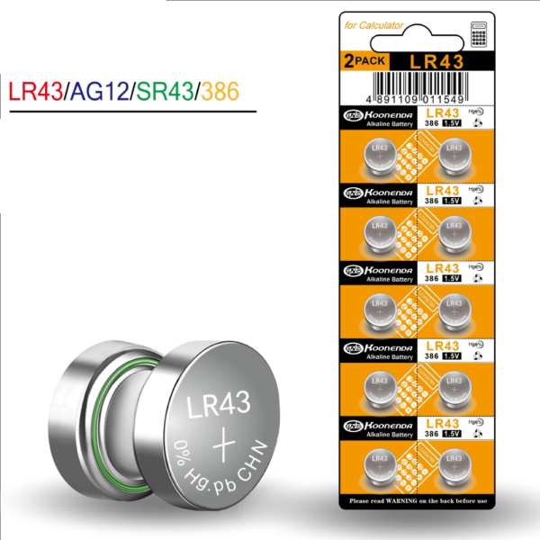 10x pilas boton AG12 / L1142 / LR43/301/386 1.55v