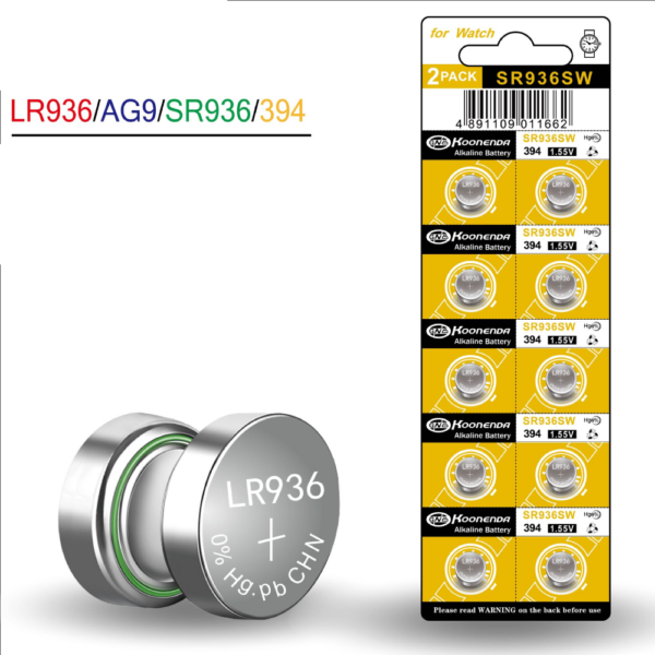 10x pilas boton AG9/ LR936/394/SR936SW/SR45/194 1.55V