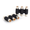 Triple 3x RCA Acoplador Hembra a Hembra Video Audio