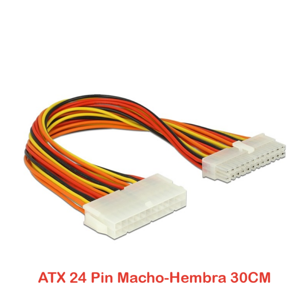 Cable Extension de Alimentación ATX 24 pin Macho/Hembra 30cm