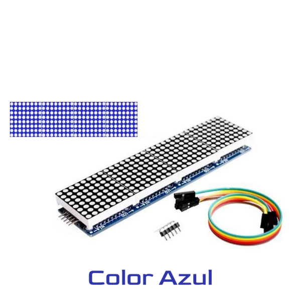 Modulo 4 en 1 MAX7219 Matriz LED 8x8 AZUL matrix 256 led Dot Matrix