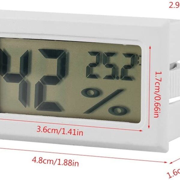 Termohigrometro Termometro LCD digital temperatura y humedad CON SONDA BLANCO