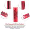 18650 Batería de Alta Capacidad Recargable 3.7V 9900 Mah Li-Ion GTF Rojo