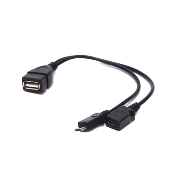 Cable Adaptador OTG 2 en 1 Micro Usb macho y hembra a USB 2.0 hembra