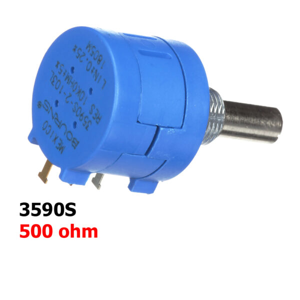 Potenciometro 500 OHM Precision Multivuelta -  resistencia variable 2w 3590S
