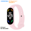 Correa Repuesto Pulsera Goma Brazalete Compatible Mi Band 7 6 5 Amazfit 5 Rosa