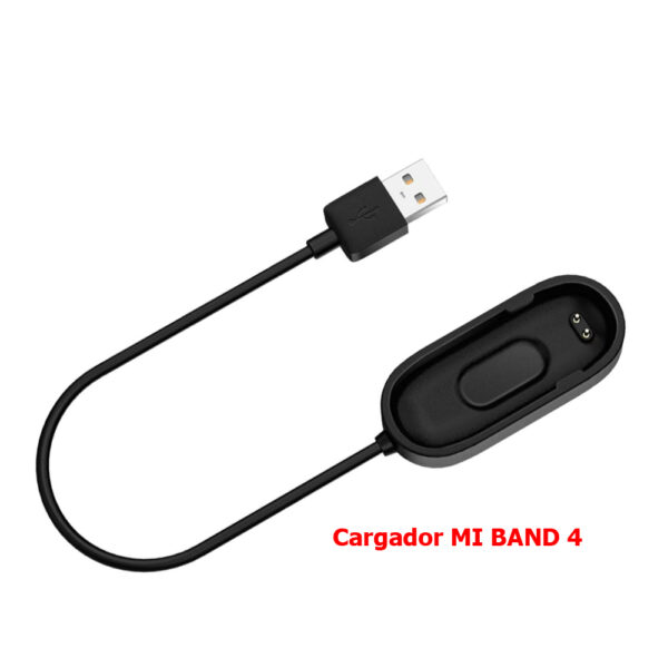 Cable USB Cargador Dock para Reloj inteligente Xiaomi Mi Band 4 Smartwatch Negro