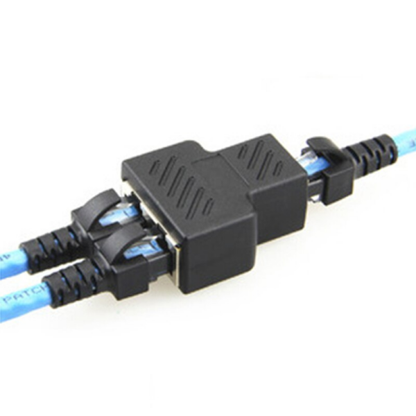 Adaptador de cable Ethernet RJ45 divisor de cable 1 en 2 Dual CAT 5/CAT 6 LAN