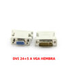 ADAPTADOR CONVERSOR VIDEO DVI-D 24+5 PINES MACHO A VGA HEMBRA 15 PIN