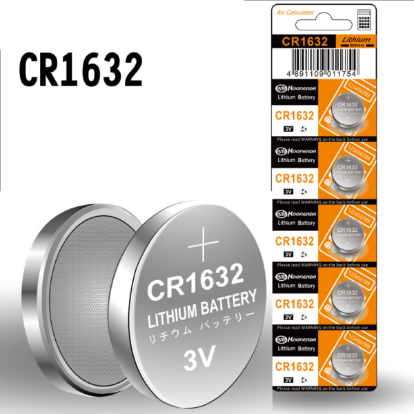 5x Pila boton bateria original Litio CR1632 3V DL1632 ER1632 GPR1632 Koonenda