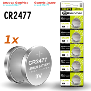 1x Pila boton bateria original Litio CR2477 3V DL2477 ER2477 GPR2477 Koonenda