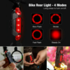 Luz LED trasera delantera bicicleta con reflectante bateria interna waterproof
