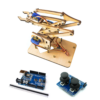 Brazo Robotico mecanico acrilico 4 DOF Arduino Kit completo color Madera