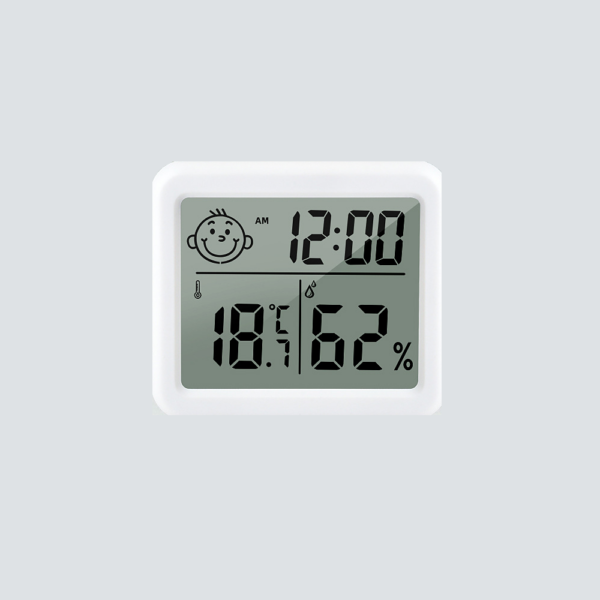 Termometro Digital LCD 4 en 1 temperatura humedad calendario confort Blanco