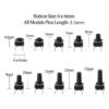 20x Mini pulsador para PCB 6x6x11 mm 4 pines SPST NO