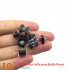 10x Pulsador silicona 8x8x5mm silencioso 4 pines SPST NO