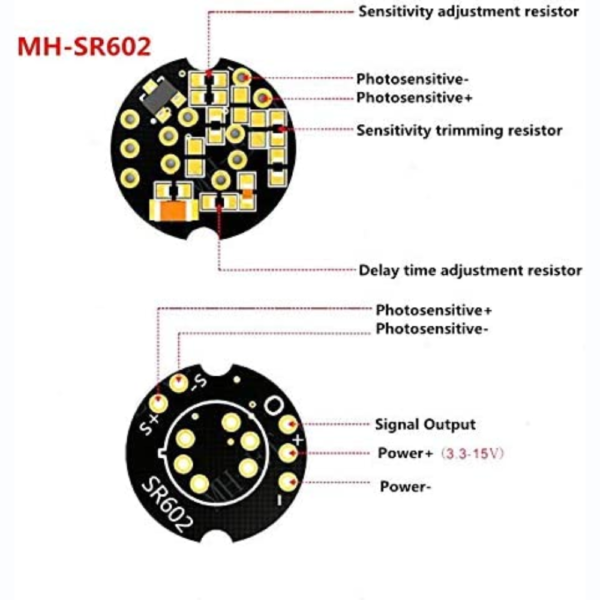 Modulo Detector movimiento Sensor infrarrojo piroelectrico PIR MH-SR602 SR602