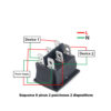 INTERRUPTOR BASCULANTE SPDT 6 PINES Y 2 POSICIONES ON-OFF CON KCD4 ROJO 220V 16A