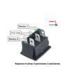 INTERRUPTOR BASCULANTE SPDT 6 PINES Y 2 POSICIONES ON-OFF CON KCD4 ROJO 220V 16A