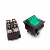 INTERRUPTOR BASCULANTE SPDT 6 PINES Y 2 POSICIONES ON-OFF CON KCD4 VERDE 220V 16A