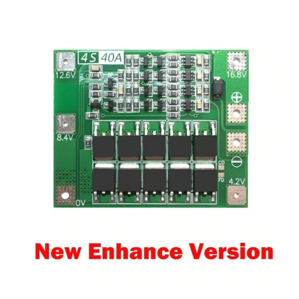 BMS 4s 40A (Enhanced) Modulo proteccion bateria litio 18650 16.8V - 18.1V