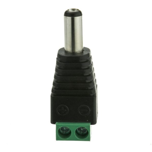 2x Adaptador DC Jack Macho 5,5 x 2,1 alimentacion aereo tira led strip CCTV - Imagen 3