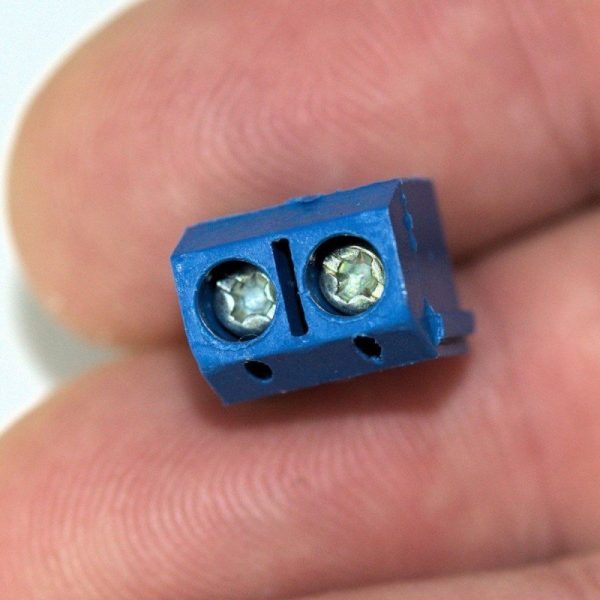 10x Borna Clema Conexion 2 pines 5mm Azul PCB enlazable tornillo bloque - Imagen 3