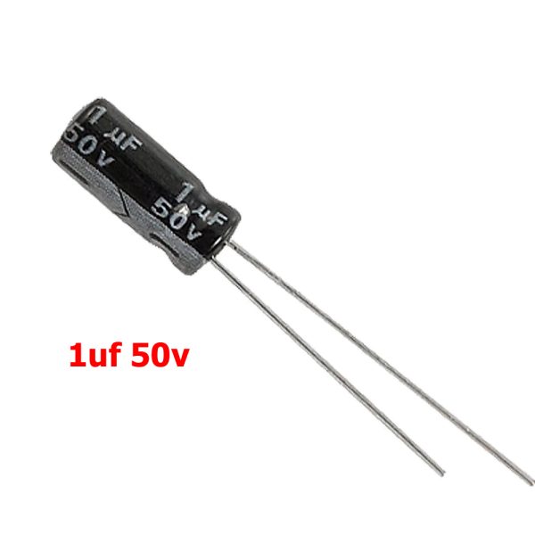 10x CONDENSADOR ELECTROLITICO 1uF 50v 105º C - ELECTROLYTIC CAPACITOR