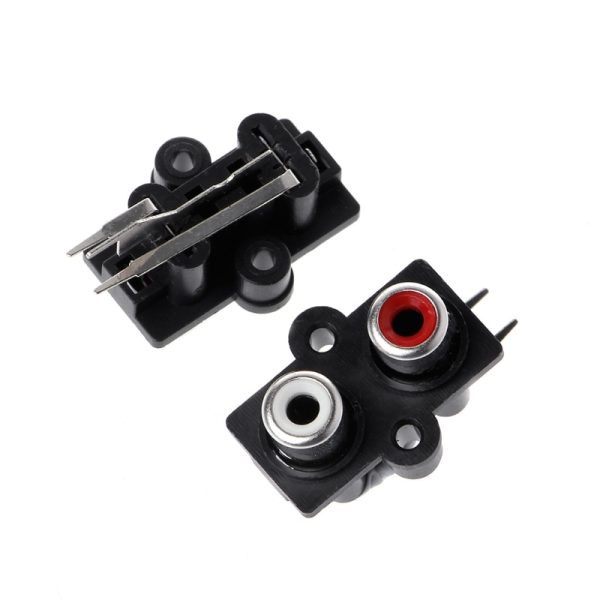 2x conector RCA hembra montaje en panel