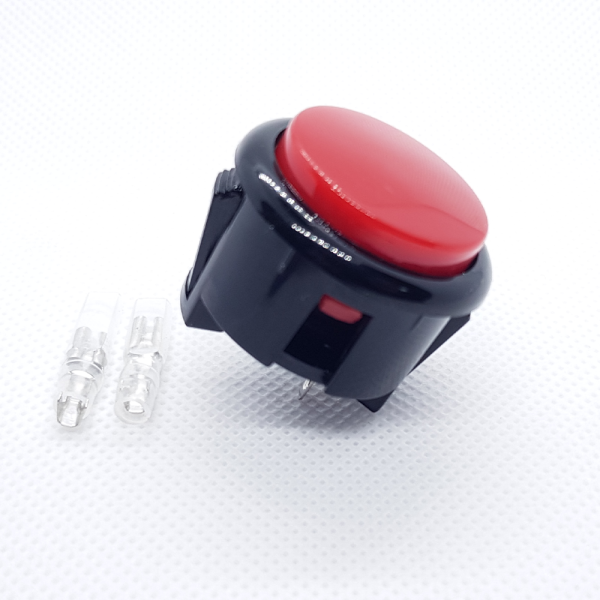 Pulsador Arcade 30mm Rojo faston Jamma Push button Bartop Raspberry