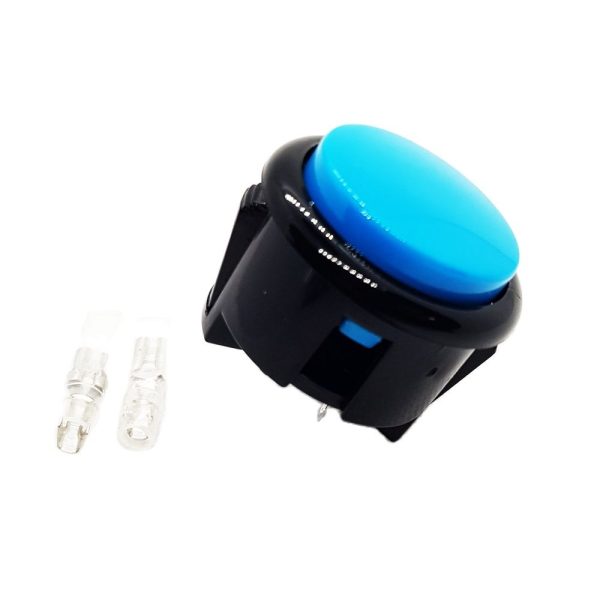 Pulsador Arcade 30mm Azul faston Jamma Push button Bartop Raspberry
